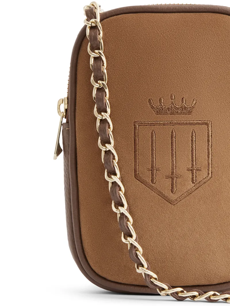 Fairfax and Favor Mini Finsbury Cross Body Bag Tan Suede-2