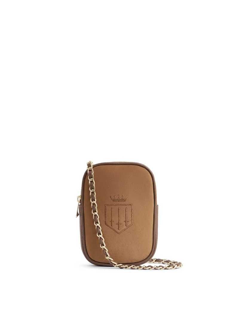 Fairfax and Favor Mini Finsbury Cross Body Bag Tan Suede-3