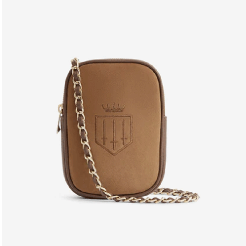 Fairfax and Favor Mini Finsbury Cross Body Bag Tan Suede-1