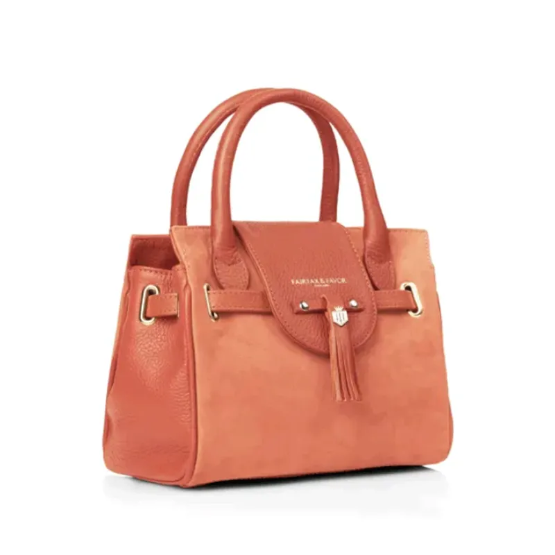 Fairfax and Favor Mini Windsor Handbag Melon Suede