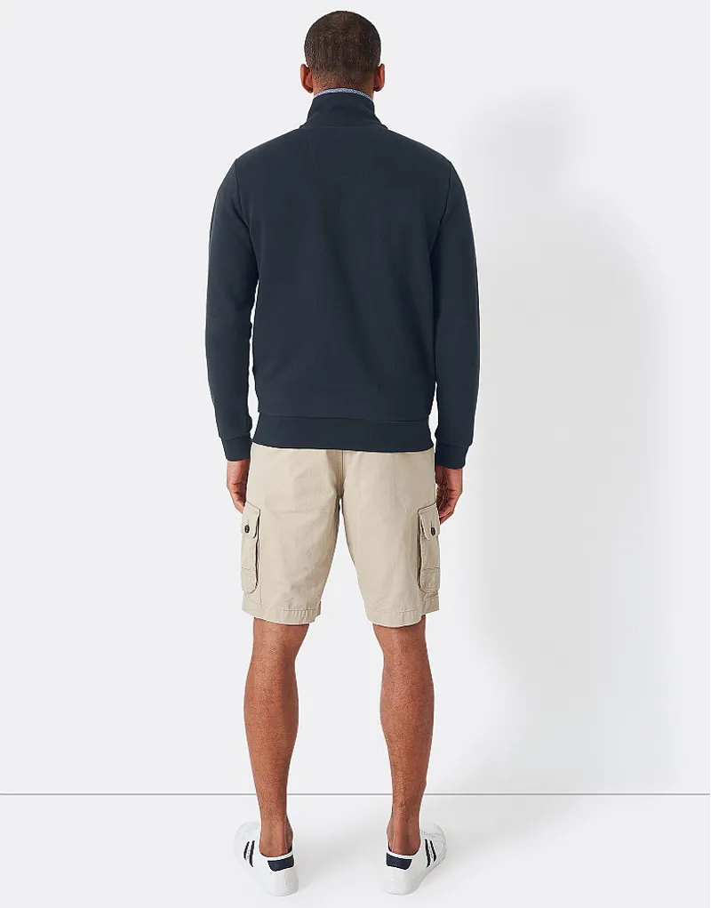 Crew Clothing Classic Half Zip Sweatshirt Navy-5