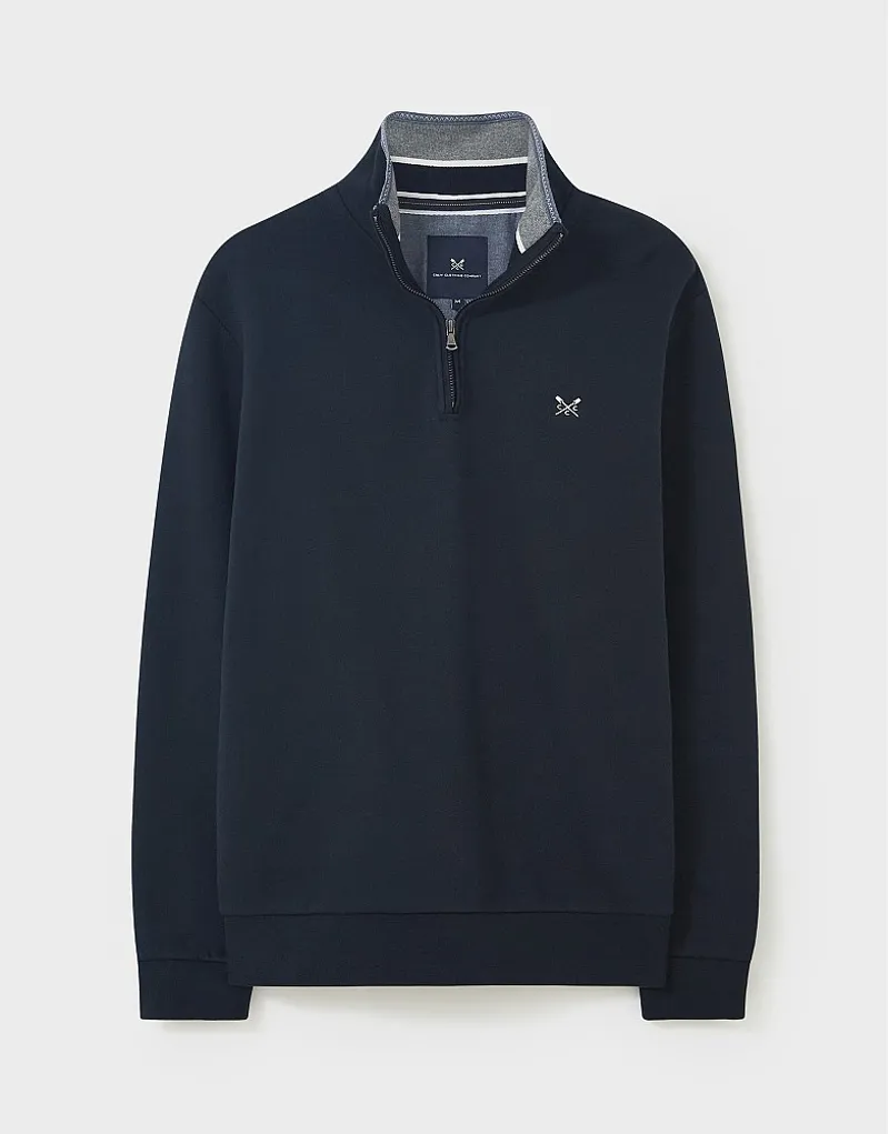 Crew Clothing Classic Half Zip Sweatshirt Navy-6