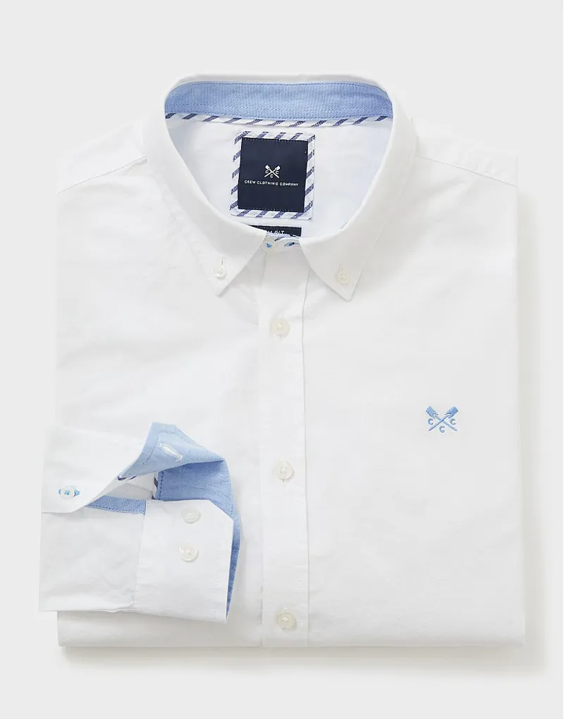 Crew Slim Fit Oxford Shirt White-5