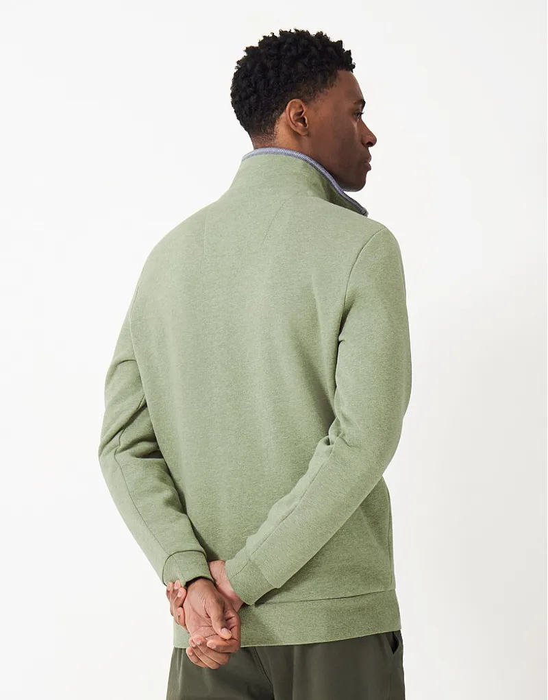 Crew Classic Half Zip Sweatshirt Artichoke Marl-5