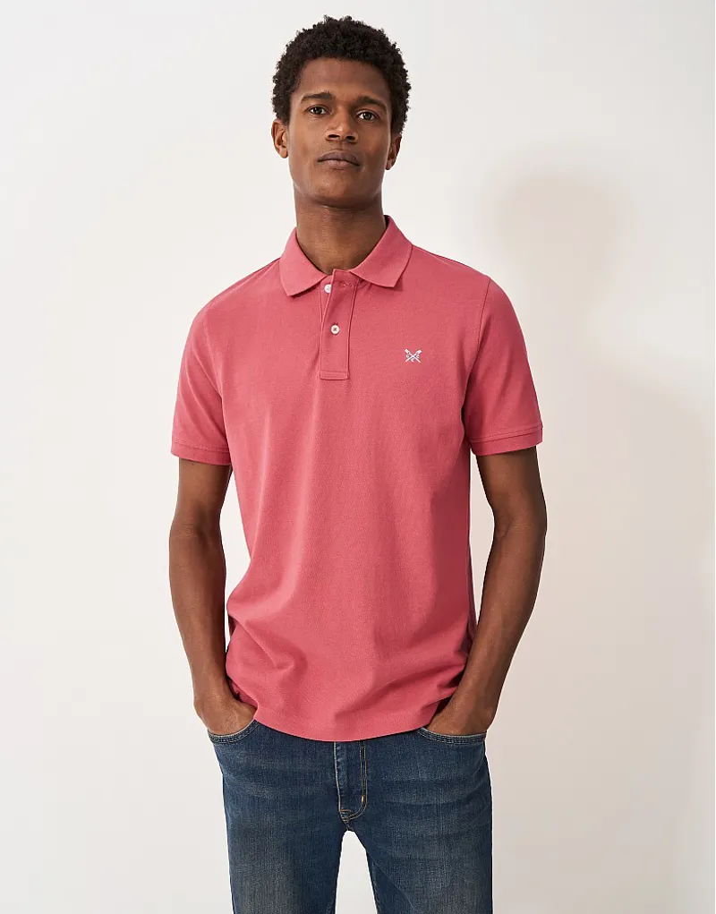 Crew Classic Pique Polo Summer Berry-1
