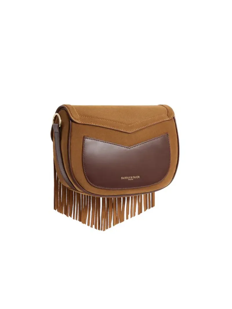 Fairfax and Favor Nashville Saddlebag Tan Suede-4