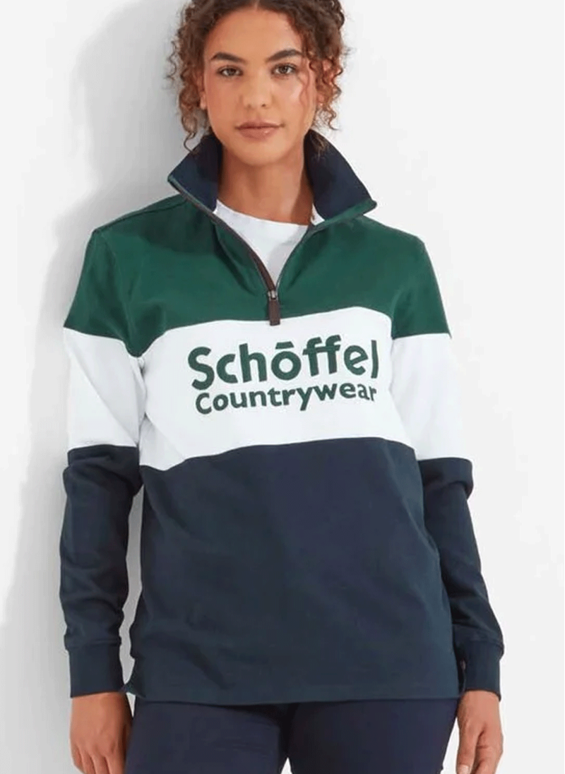 Schoffel Exeter Heritage Quarter Zip Jumper Navy-3