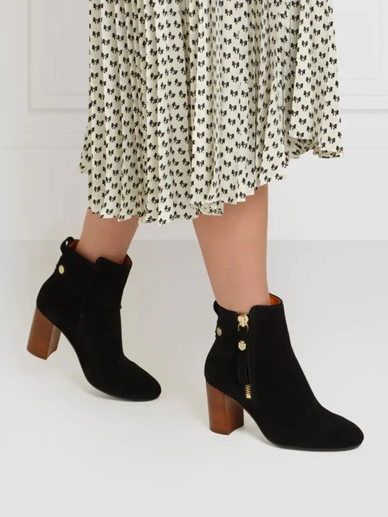 Fairfax and Favor Oakham Ankle Boots Black Suede-2