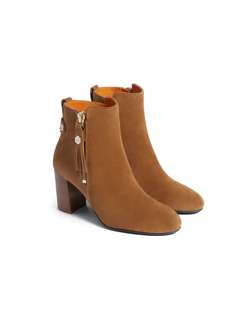 Fairfax and Favor Oakham Ankle Boots Tan Suede-1
