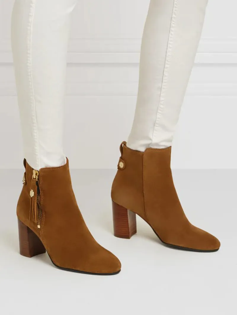 Fairfax and Favor Oakham Ankle Boots Tan Suede-4