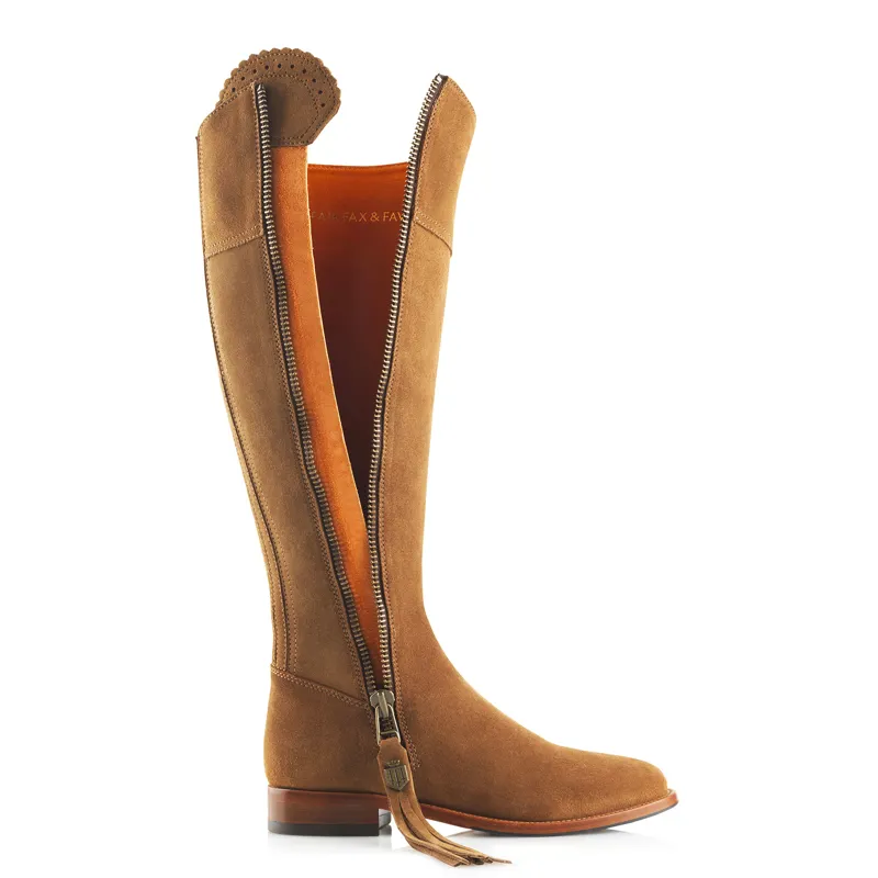 Fairfax and Favor Regina Flat Boots Tan Suede-4