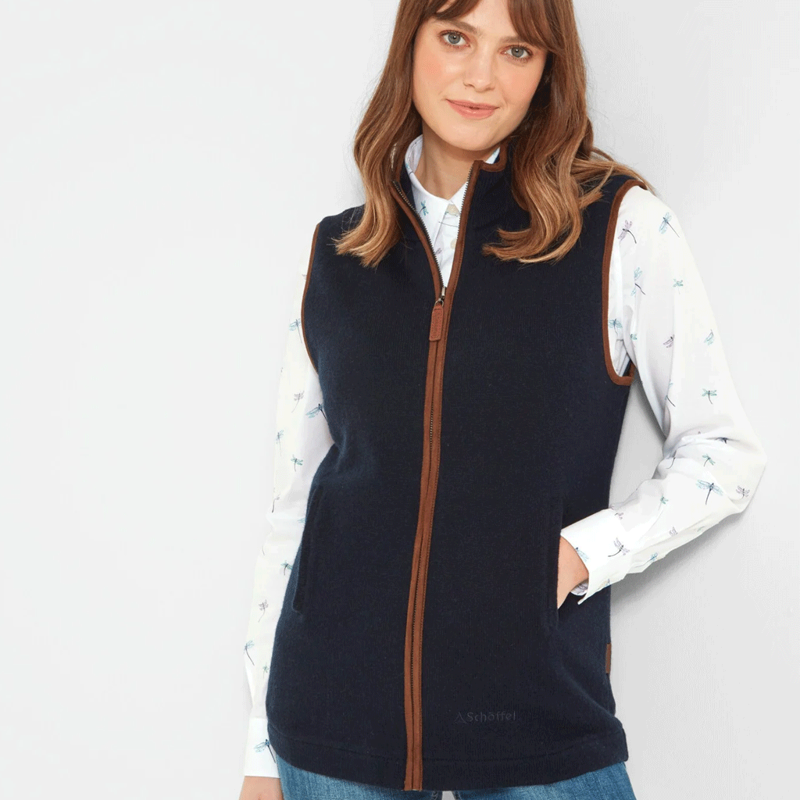 Schoffel Orkney Merino Gilet Navy-1