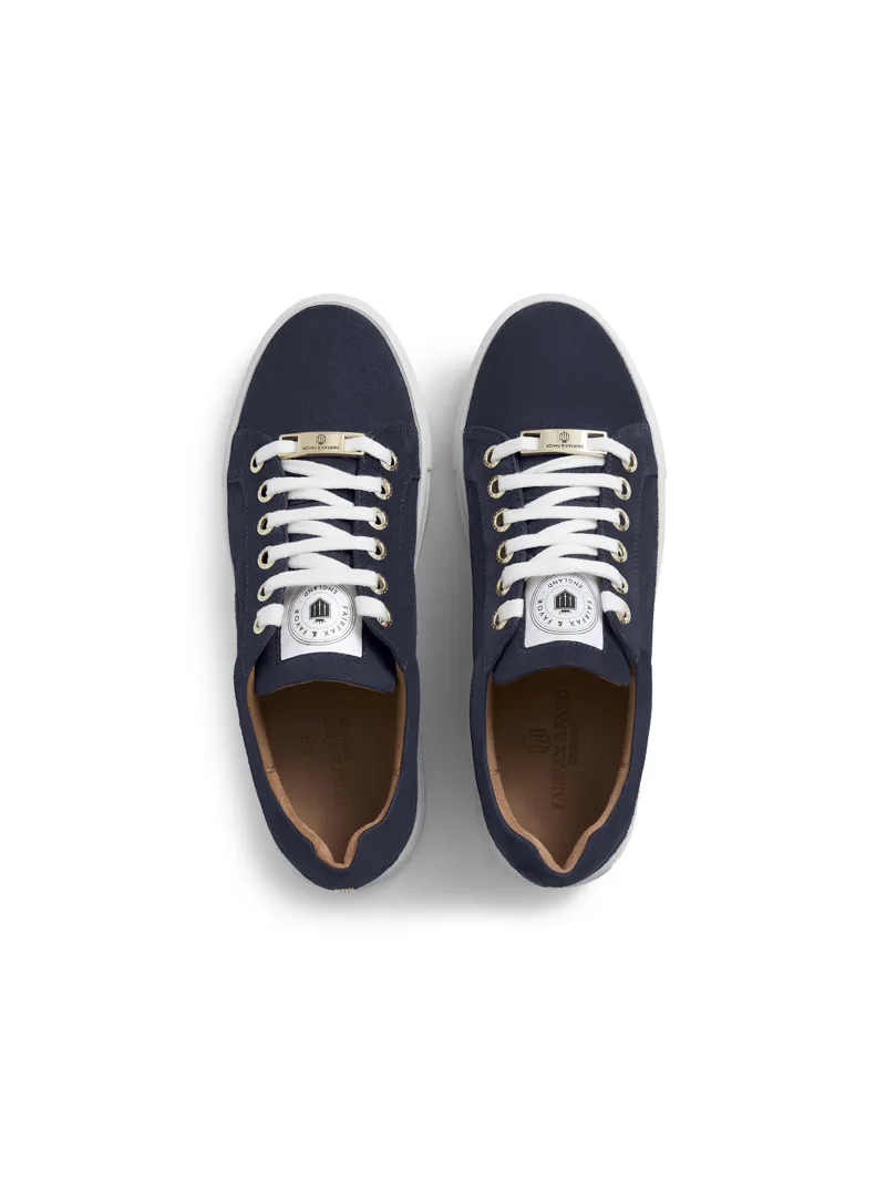 Fairfax and Favor Richmond Trainer Navy Suede-3