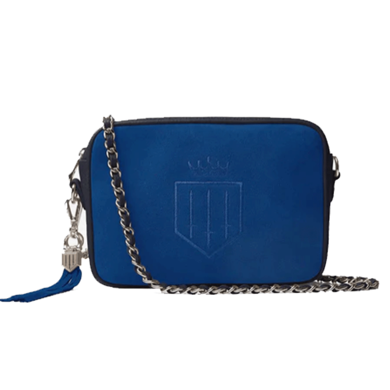 Fairfax and Favor Finsbury Cross Body Bag Porto Blue Navy Suede-1