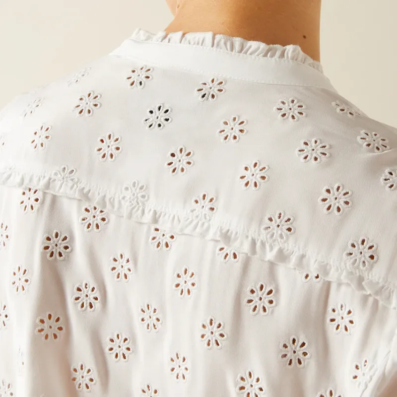Ariat Clarion Blouse White Eyelet-4