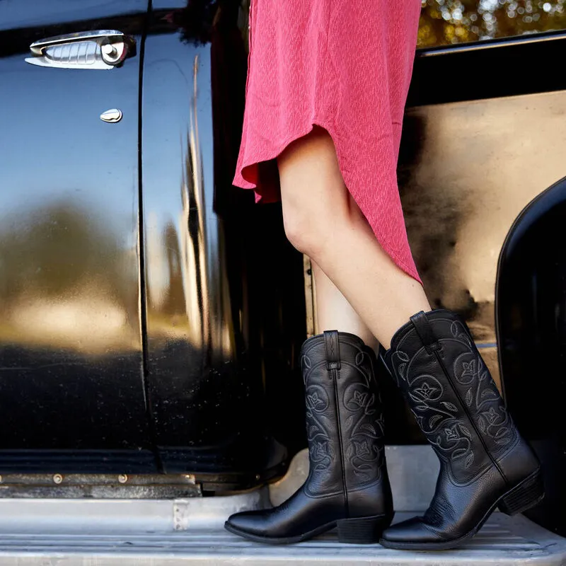 Ariat Heritage Western R Toe Boot Black Deertan-3