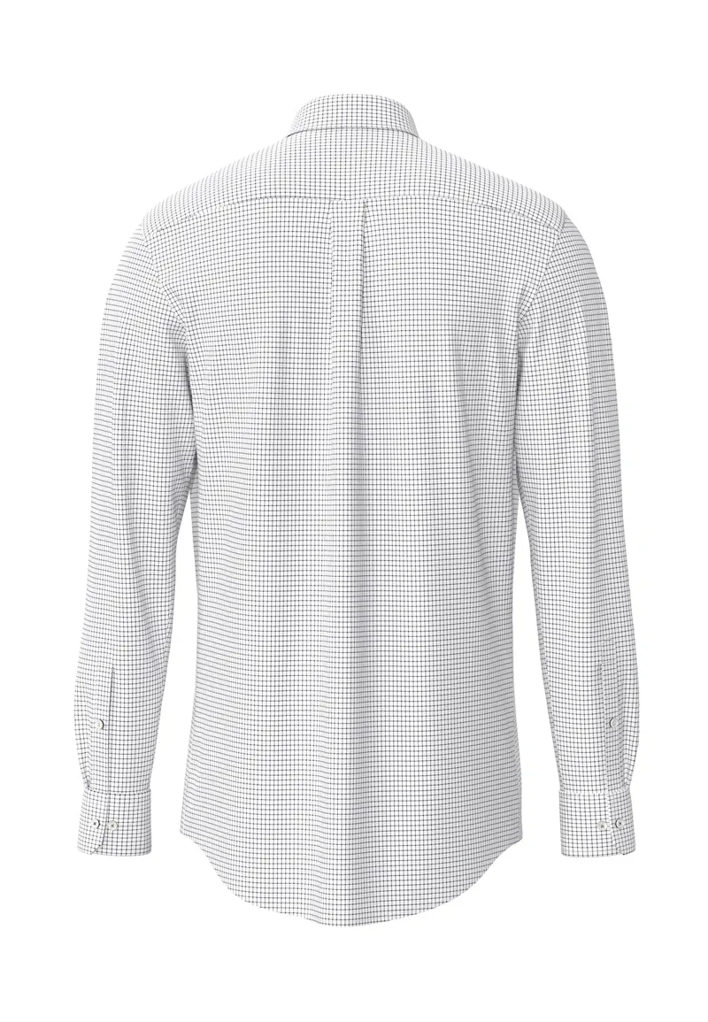 Fynch-Hatton All Season Oxford Shirt Navy Check-1