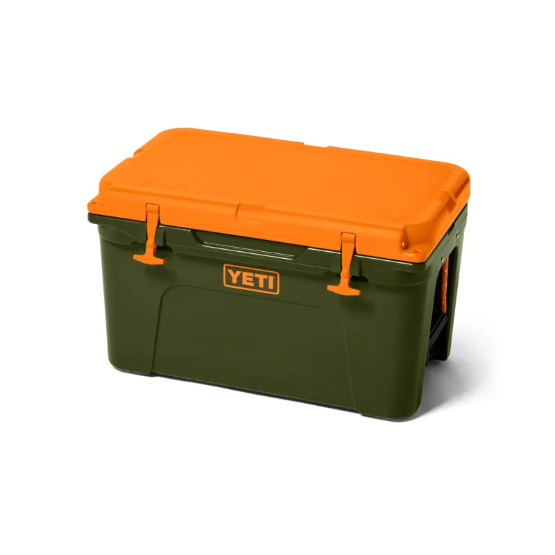 Yeti Tundra 45 Cool Box in Olive/King Crab Orange-1