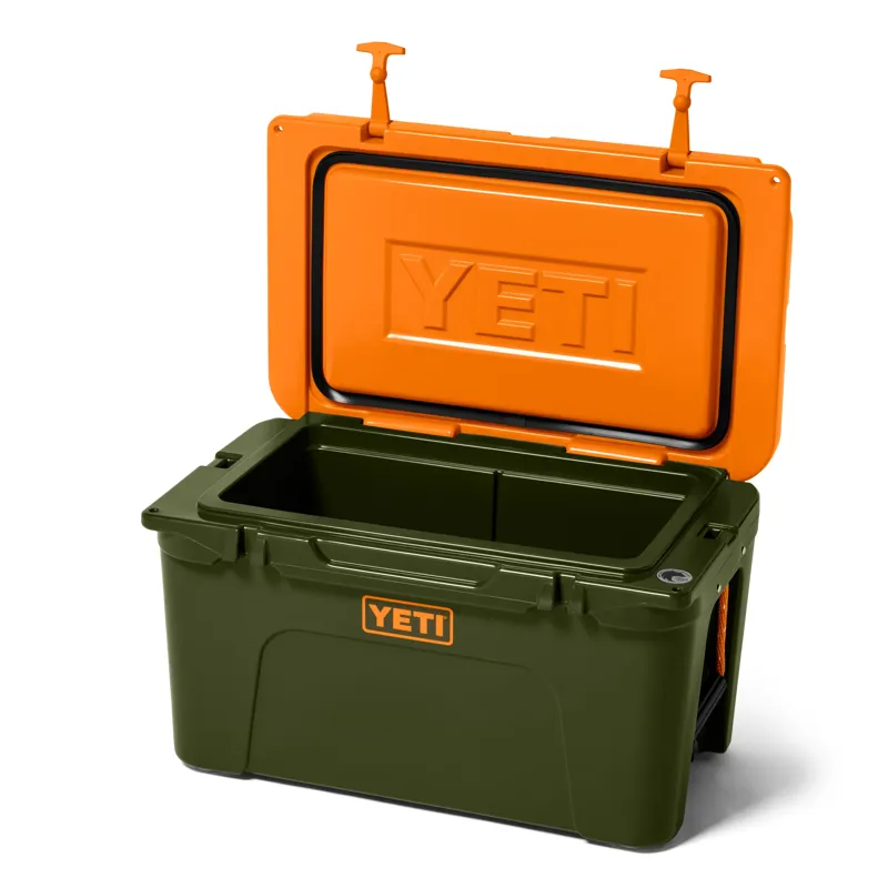 Yeti Tundra 45 Cool Box in Olive/King Crab Orange-2