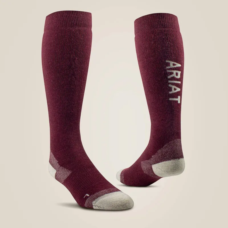 Ariat Country Performance Merino Socks Tawny Port