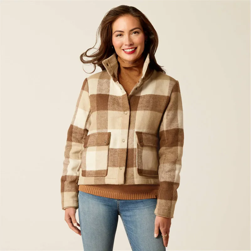 Ariat Marland Jacket Camel Buffalo Plaid-1