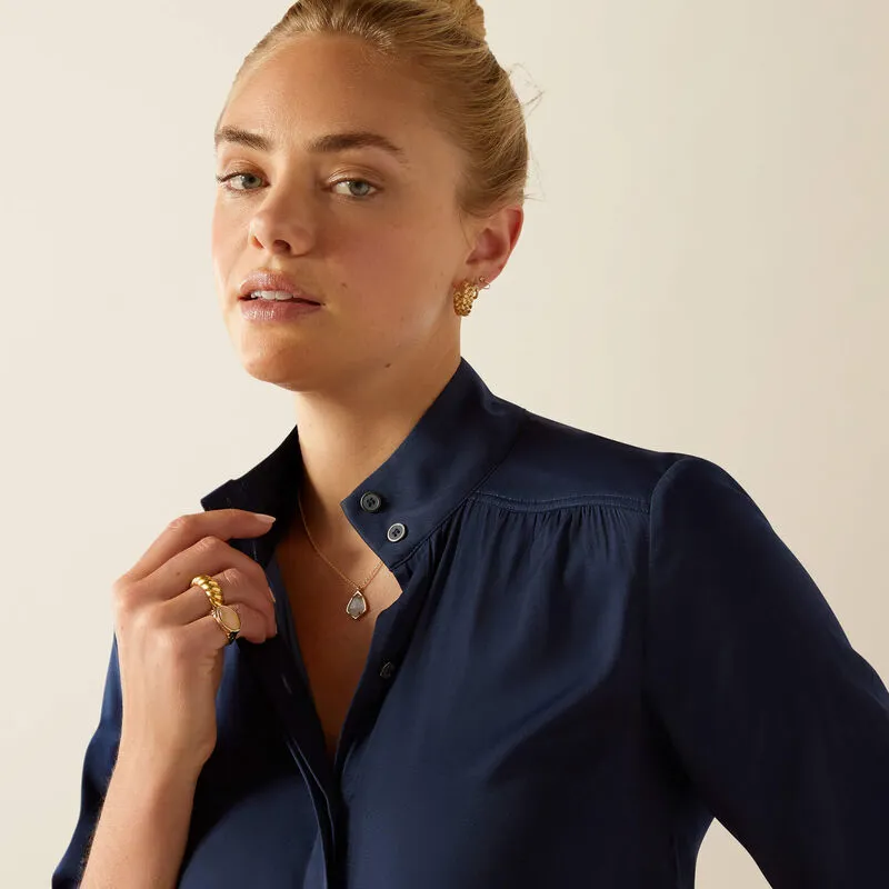 Ariat Charolais Blouse Navy-2