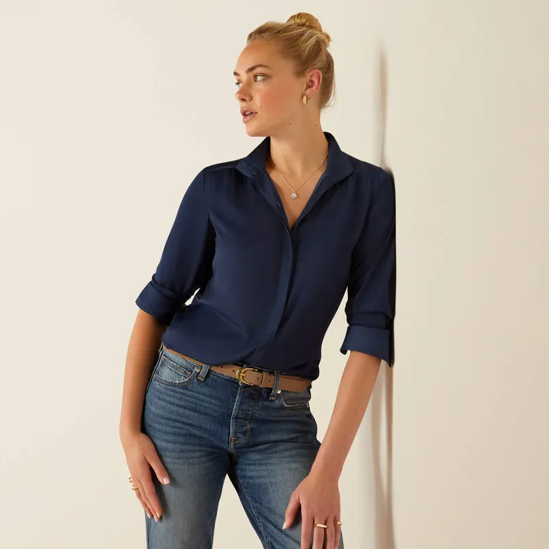 Ariat Charolais Blouse Navy-1