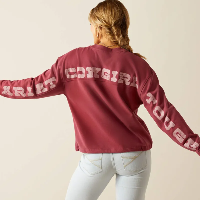Ariat Cowgirl Tough Sweatshirt Dry Rose-1