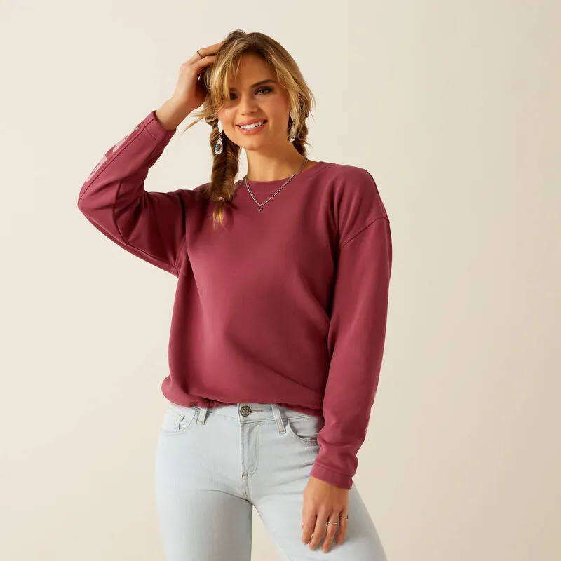 Ariat Cowgirl Tough Sweatshirt Dry Rose