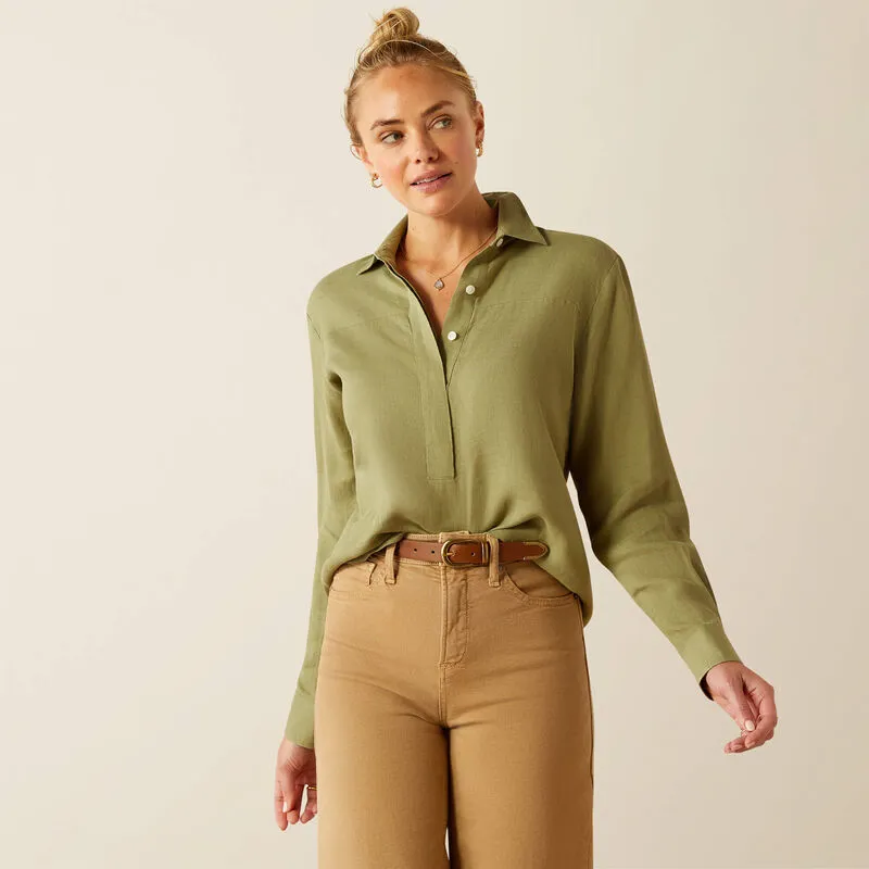 Ariat Pocklington Blouse Oil Green