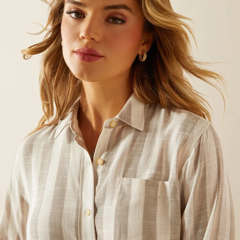 Ariat Rudford Shirt Khaki Stripe-4