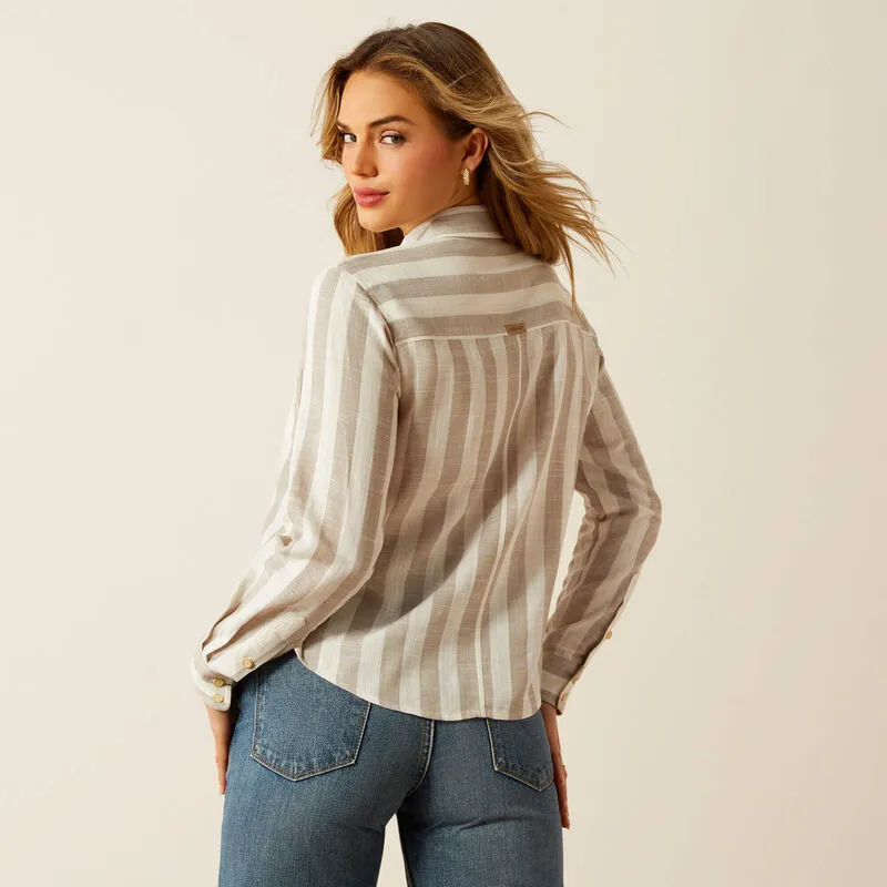 Ariat Rudford Shirt Khaki Stripe-1