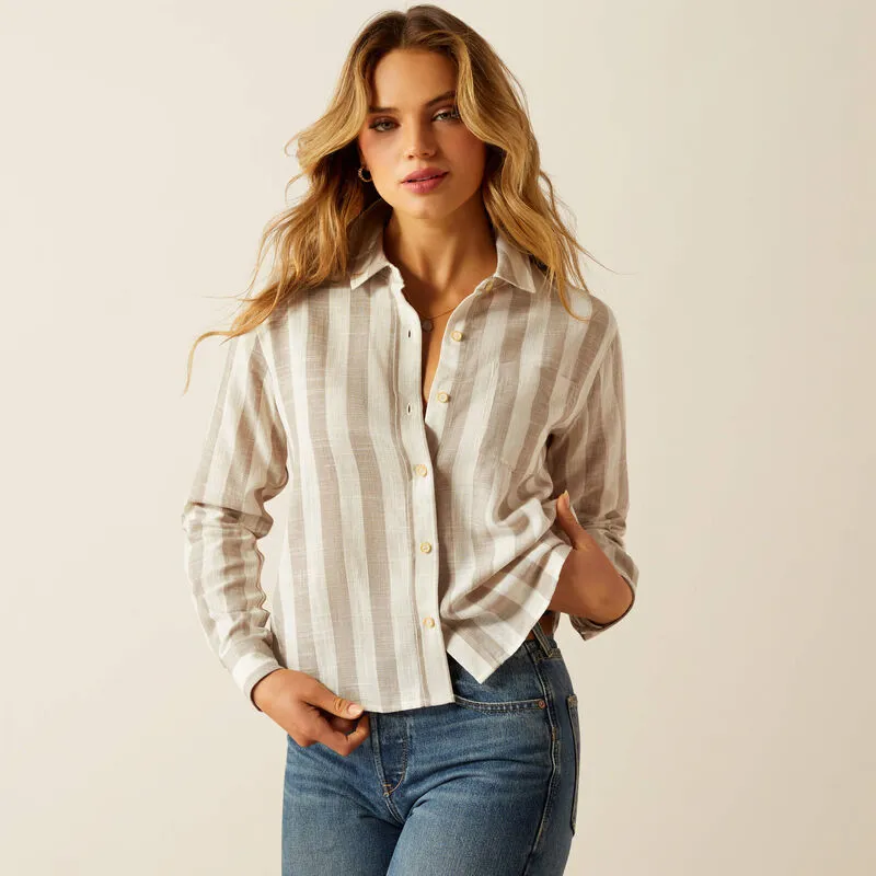 Ariat Rudford Shirt Khaki Stripe