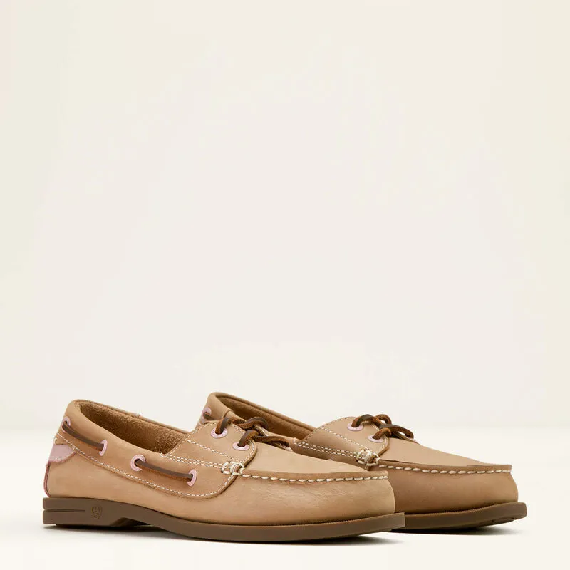 Ariat Antigua Boat Shoe Natural Tan-1