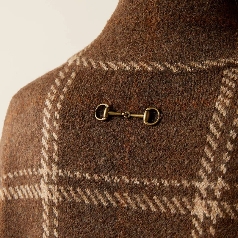 Ariat Ballston Cardigan Sorrel Horse Plaid-2