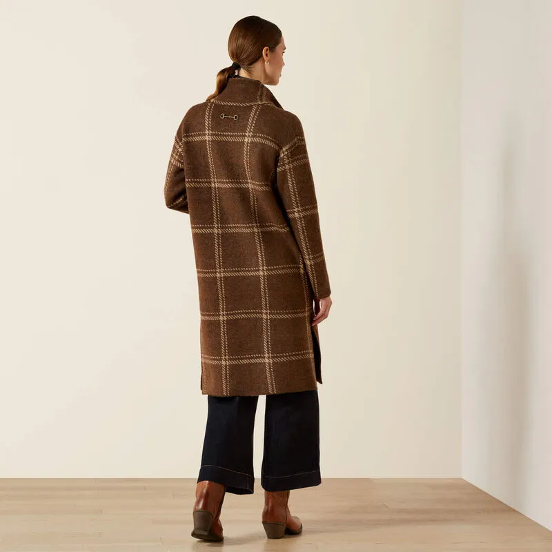 Ariat Ballston Cardigan Sorrel Horse Plaid-3