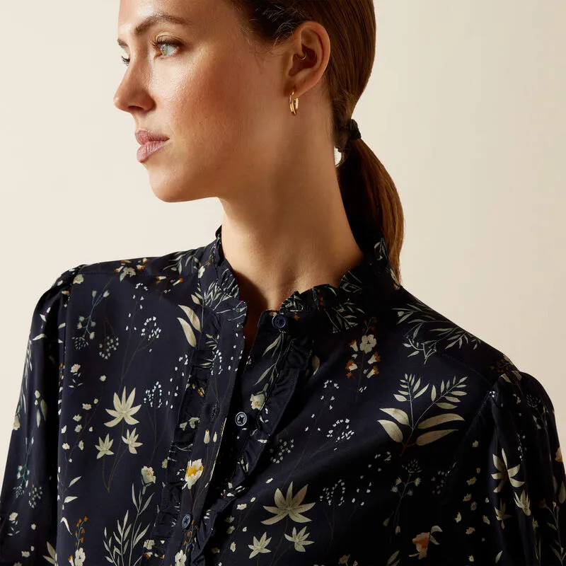 Ariat Cricklade Blouse Navy Floral Print-3