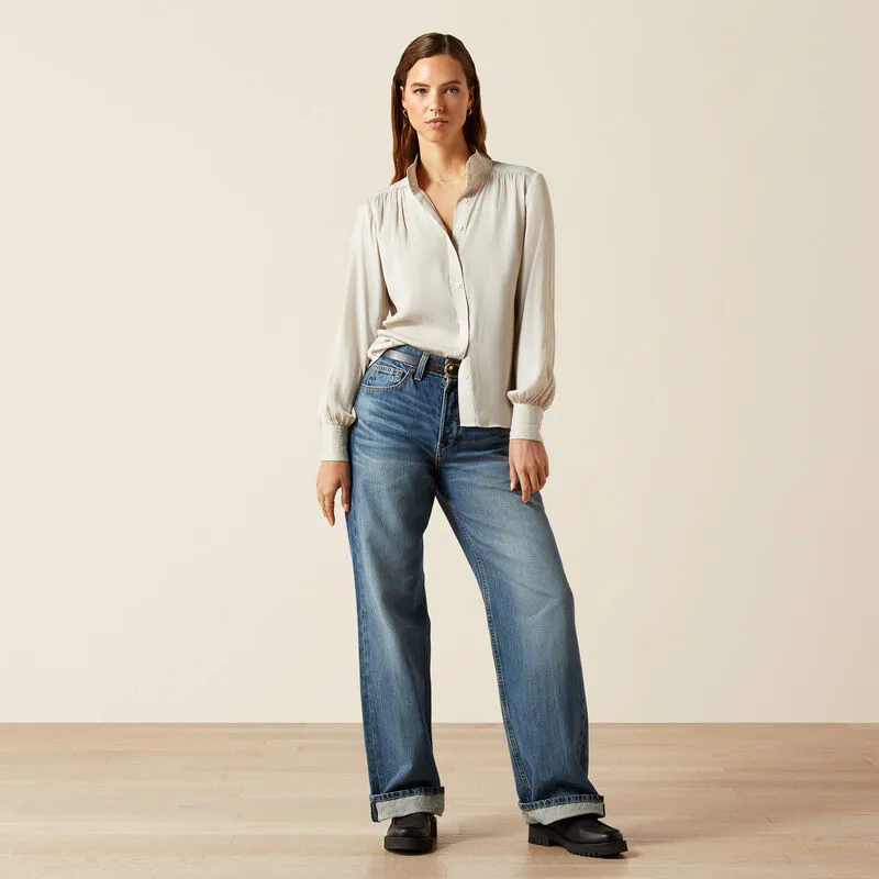 Ariat Osney Blouse White Alyssum-5