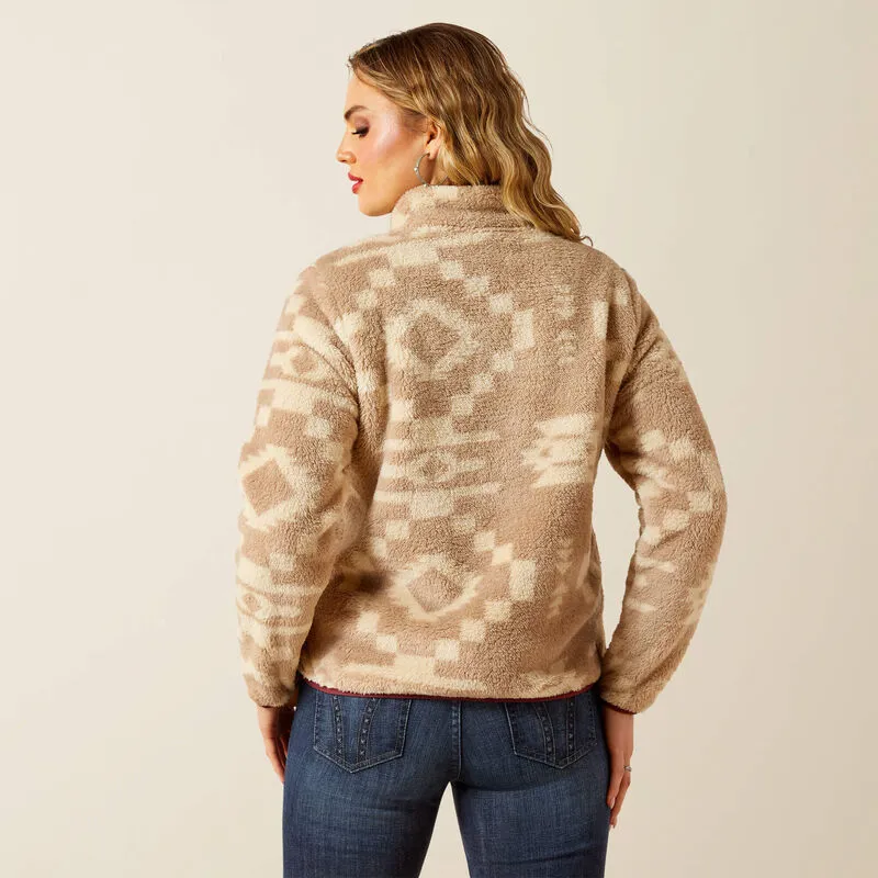 Ariat Berber Snap Front Sweatshirt Lone Ridge Print-2