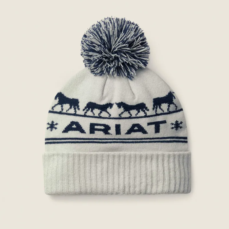 Ariat Apres Ski Beanie in Off White-1