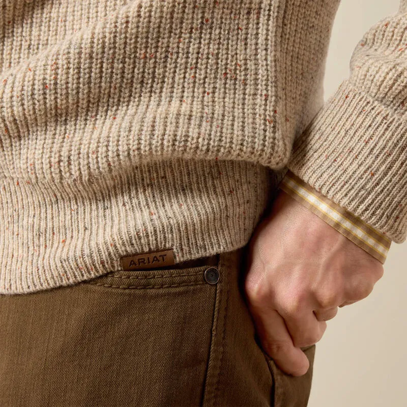 Ariat Heddon Sweater in Oatmeal Heather-5