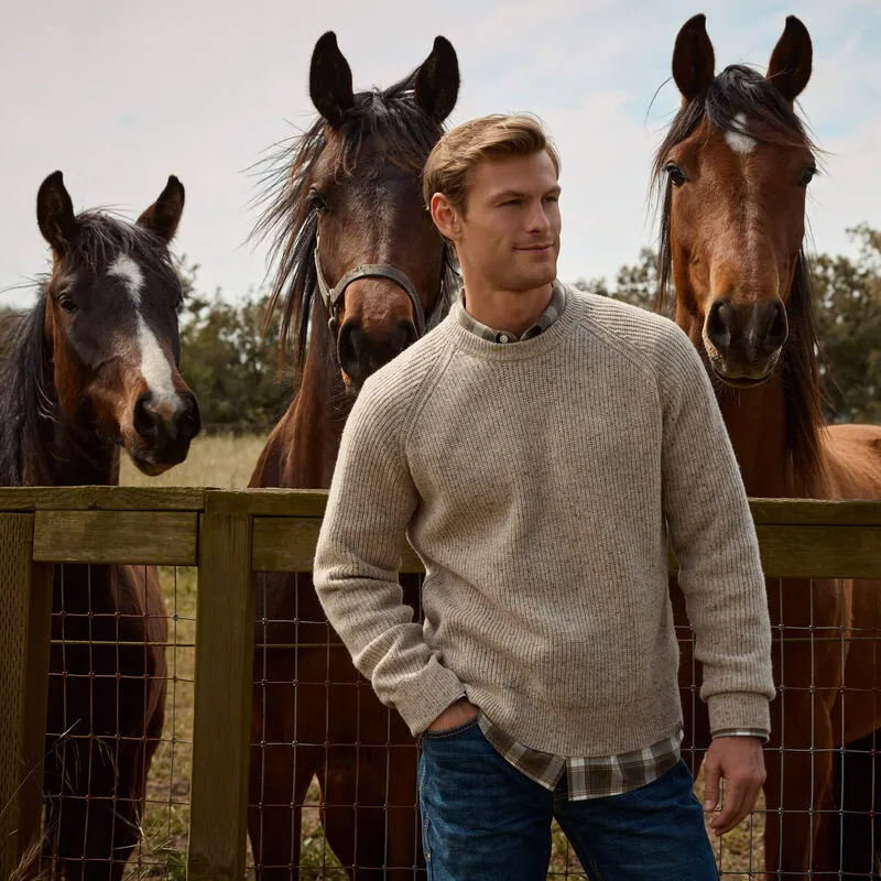 Ariat Heddon Sweater in Oatmeal Heather-3