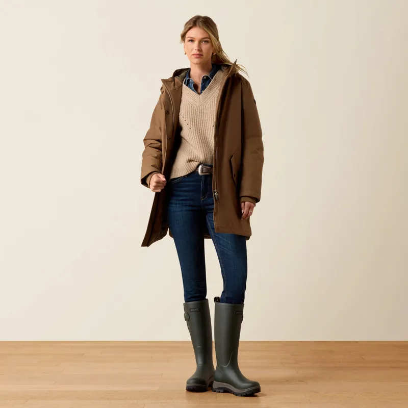 Ariat Barrowmere Waterproof Insulated Parka in Malt-2