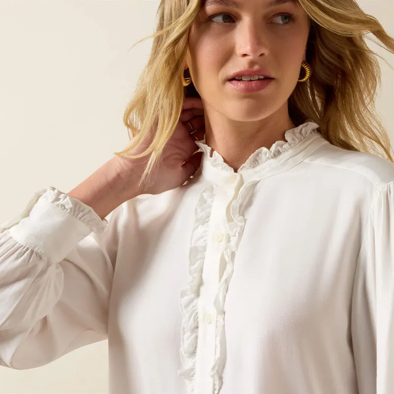 Ariat Cricklade Blouse in White-4