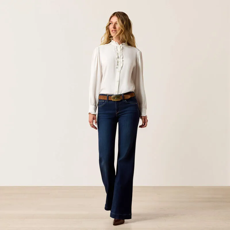 Ariat Cricklade Blouse in White-2