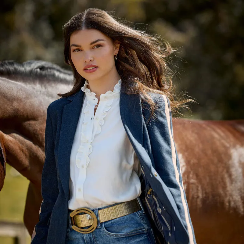 Ariat Cricklade Blouse in White-3