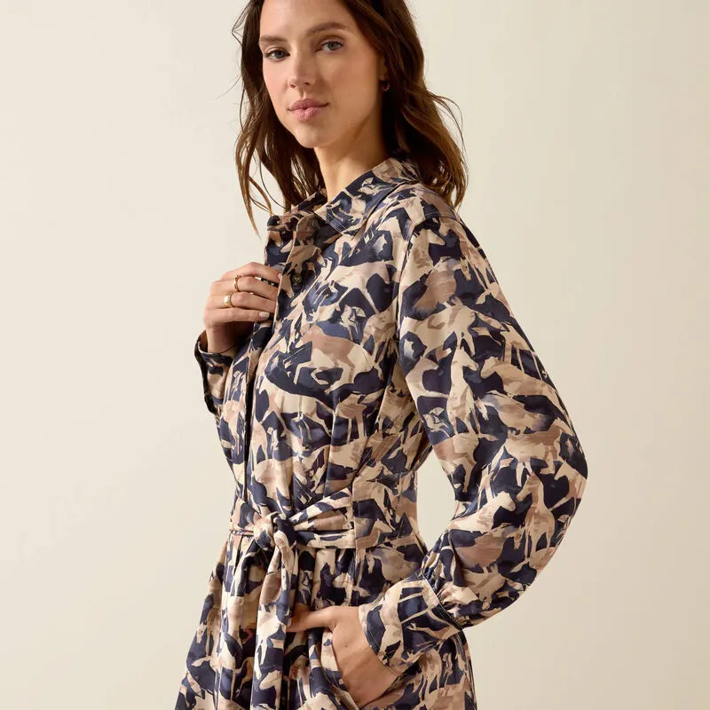 Ariat Culham Dress in Navy Coincide Print-4