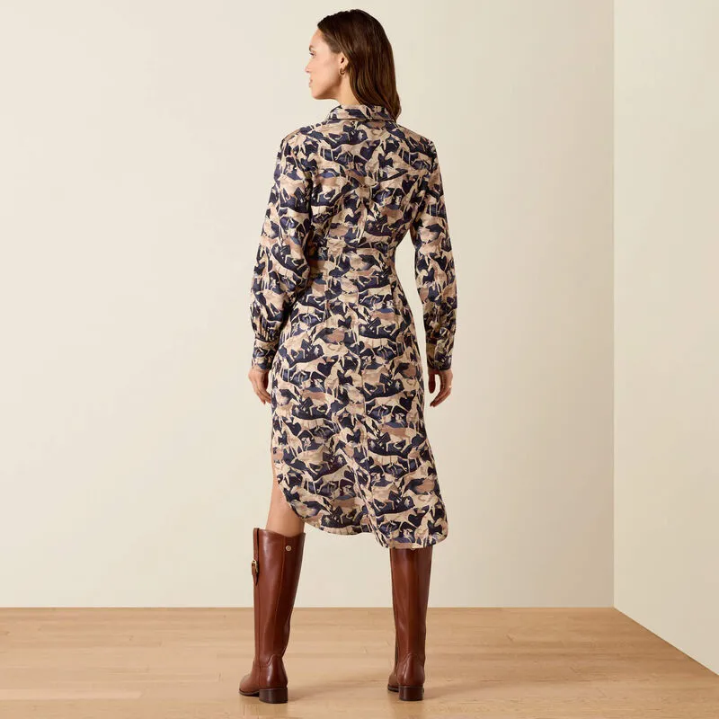 Ariat Culham Dress in Navy Coincide Print-1
