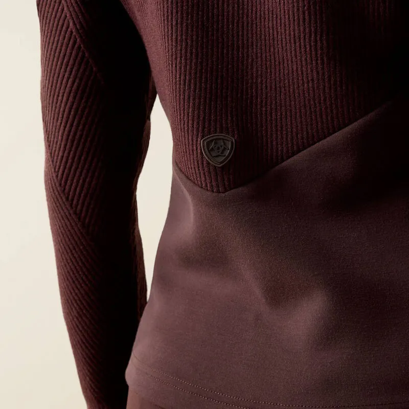 Ariat Skadi Full Zip Fleece in Chocolate Plum-4