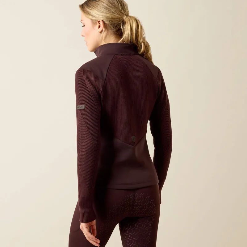 Ariat Skadi Full Zip Fleece in Chocolate Plum-2